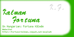 kalman fortuna business card
